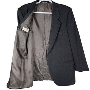 Mani Giorgio Armani men’s 42R gray pinstripe wool business office blazer jacket